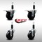 Service Caster 3.5'' SS Soft Rubber Swivel 1-1/8'' Expanding Stem Caster Set 2 Total Lock Brakes, 4PK SCC-SSEXTTL20S3514-SRS-2-S-2-118 - alternate 5